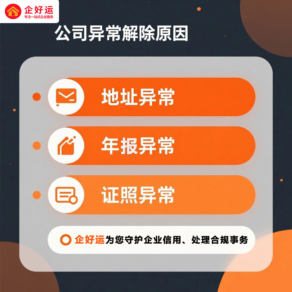 公司被列入经营异常名录？别慌！老板必读的「公司异常解除」全攻略，企好运助您企业重回正轨！(图1)