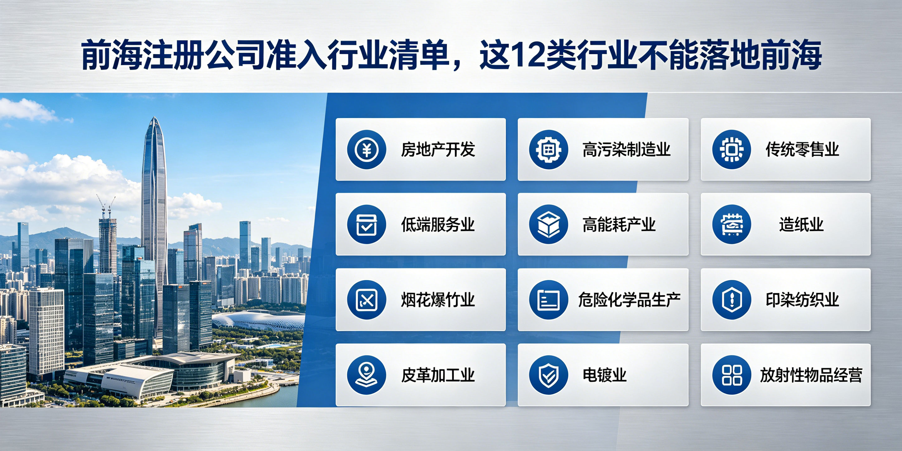 前海注册公司准入行业清单，这12类行业不能落地前海(图1)
