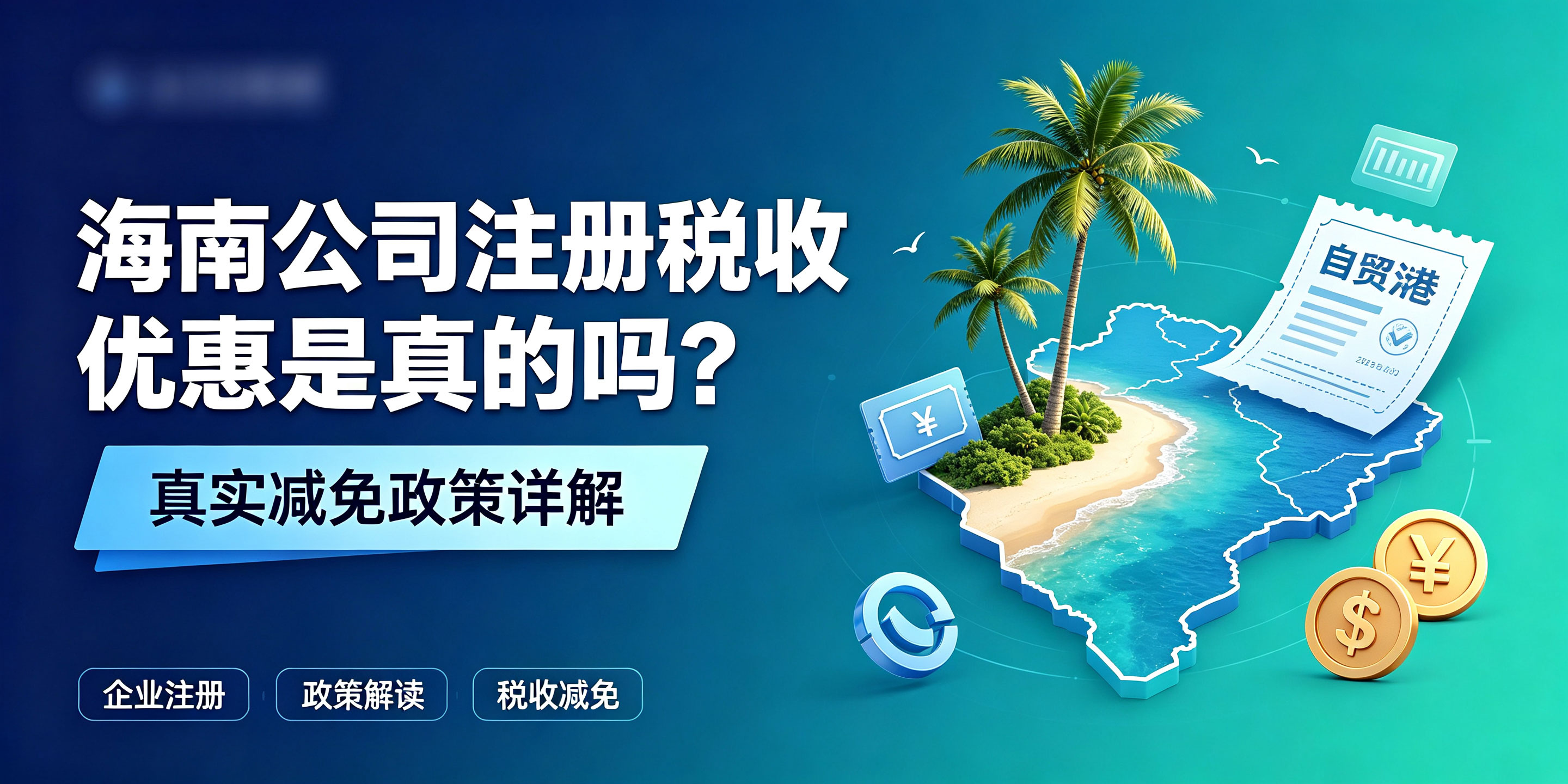 海南公司注册税收优惠是真的吗?真实减免政策详解(图1) 海南公司注册税收优惠是真的吗?真实减免政策详解(图1)