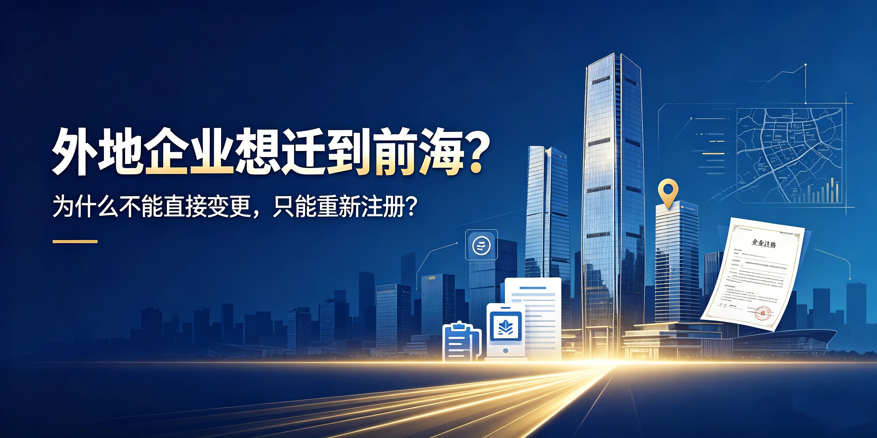 【企好运】外地企业想迁到前海？为什么不能直接变更，只能重新注册？(图1)