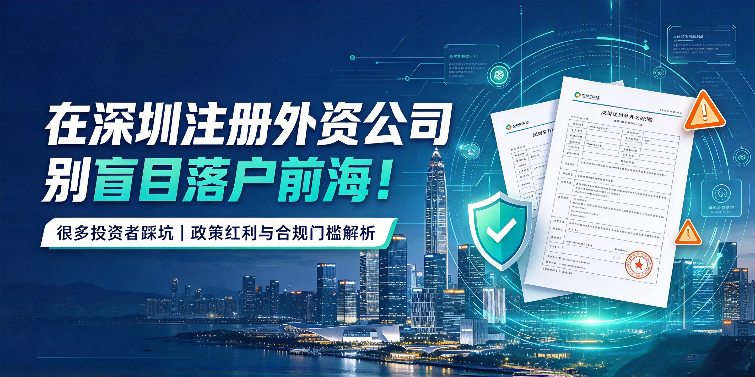 【企好运】在深圳注册外资公司别盲目落户前海！很多投资者踩坑！(图1)