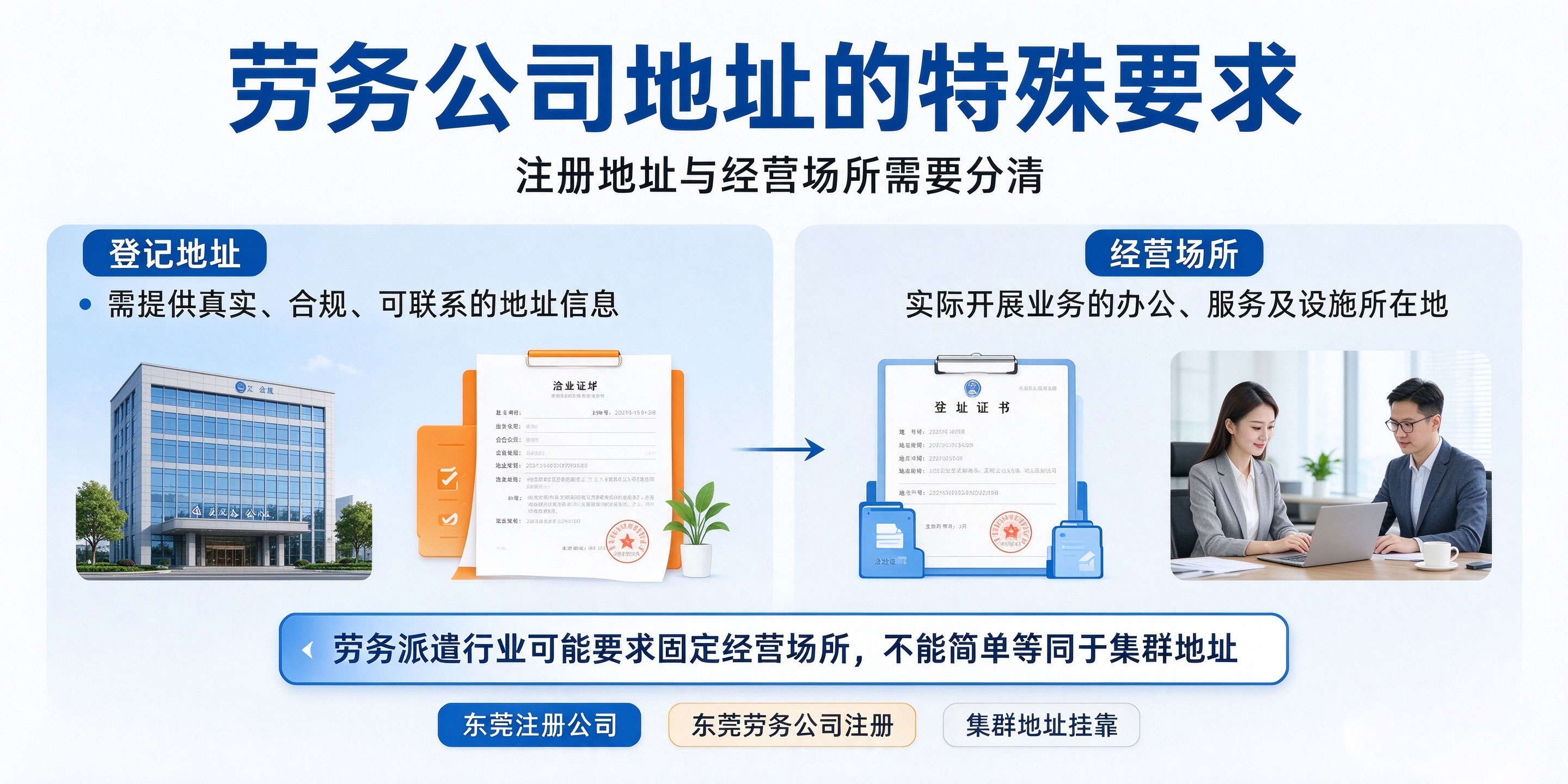 【企好运】东莞劳务公司可以集群注册吗?地址有什么特殊要求?(图3) 【企好运】东莞劳务公司可以集群注册吗?地址有什么特殊要求?(图3)